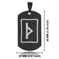 thumbnail image 2 of Stainless Steel Elder Futhark Thurisaz Rune Dog Tag Pendant Necklace, 2 of 3