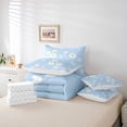 thumbnail image 6 of jejeloiu Cute Cartoon Daisy 7-Piece Twin Bedding Sets,Kawaii Flower Floral Bedding Comforter Set,White Blue Sheet Sets For Teens,Super Cozy Room Decor Reversible, 6 of 8