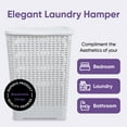 Superio Sturdy Plastic Wicker Laundry Hamper Dirty Clothes Basket
