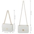 thumbnail image 4 of Bandolera GM LIKKIE acolchada para mujer de piel vegana blanca, 4 of 6