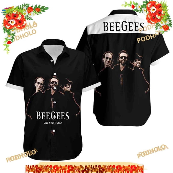 Bee Gees 3D Funny Hawaiian Shirt, Love Music Band Hawaii Shirt