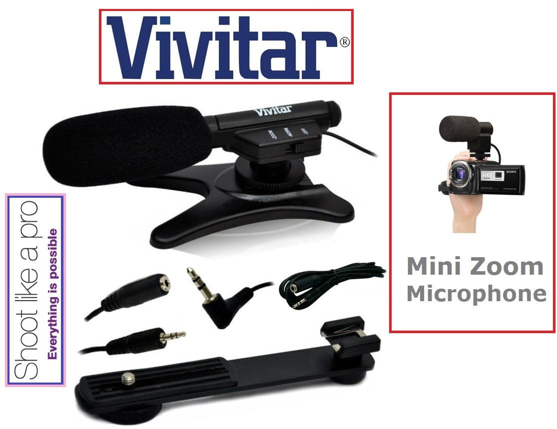 Pro Microphone Mini Condenser for Sony HDR-CX260V HDR-CX290 HDR-CX260