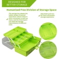 thumbnail image 4 of YOPTOP 12 in Three-Layer Multipurpose Storage Box Organizer Folding Tool Box Art & Crafts Case Sewing Supplies,Green, 4 of 5