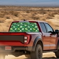 thumbnail image 3 of SEANATIVE St. Patrick's Day Pickup Truck Rear Window Decal See Through Graphic Sticker UV Protection Waterproof Easy Installation Universal Fit Automotive Decals, Green Shamrock Leaf Print, 3 of 7