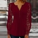 thumbnail image 4 of Ropa de encaje para mujer, camisas de calle para mujer, Tops Vintage Y2k, camisetas de moda para primavera y otoño, camisetas casuales elegantes, 4 of 4