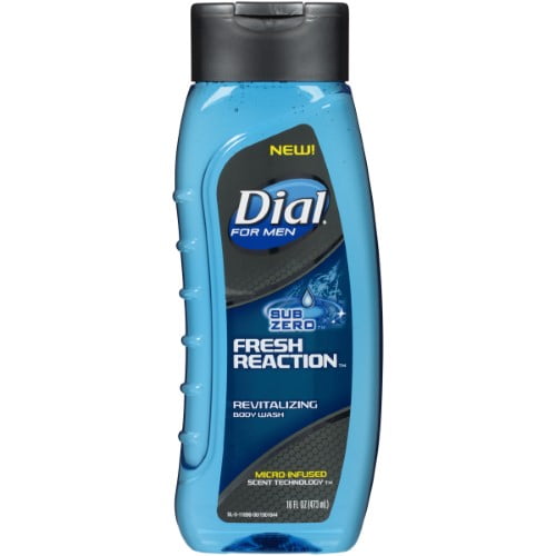 Dial for Men Sub Zero Fresh Reaction Revitalizing Body Wash, 16 fl oz