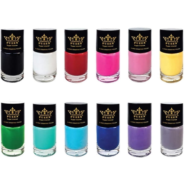 Set de esmaltes de uñas PUEEN Super Intense Nail Stamping 12 colores