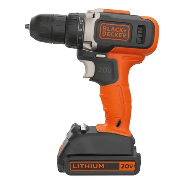 BLACK+DECKER Taladro 2 Velocidades 20V MAX* BCD703C1-B3 (Reacondicionado)