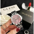 thumbnail image 1 of GUESS Women's Triangle Dial Watch - Stainless Steel Band Quartz Movement (Water-Resistant, Date Display, Fashion Jewelry Timepiece), 1 of 4