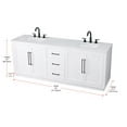 thumbnail image 2 of Elegant Lighting VF29084DLO Chase 84" Free Standing Double Basin Vanity Set - Wood, 2 of 7