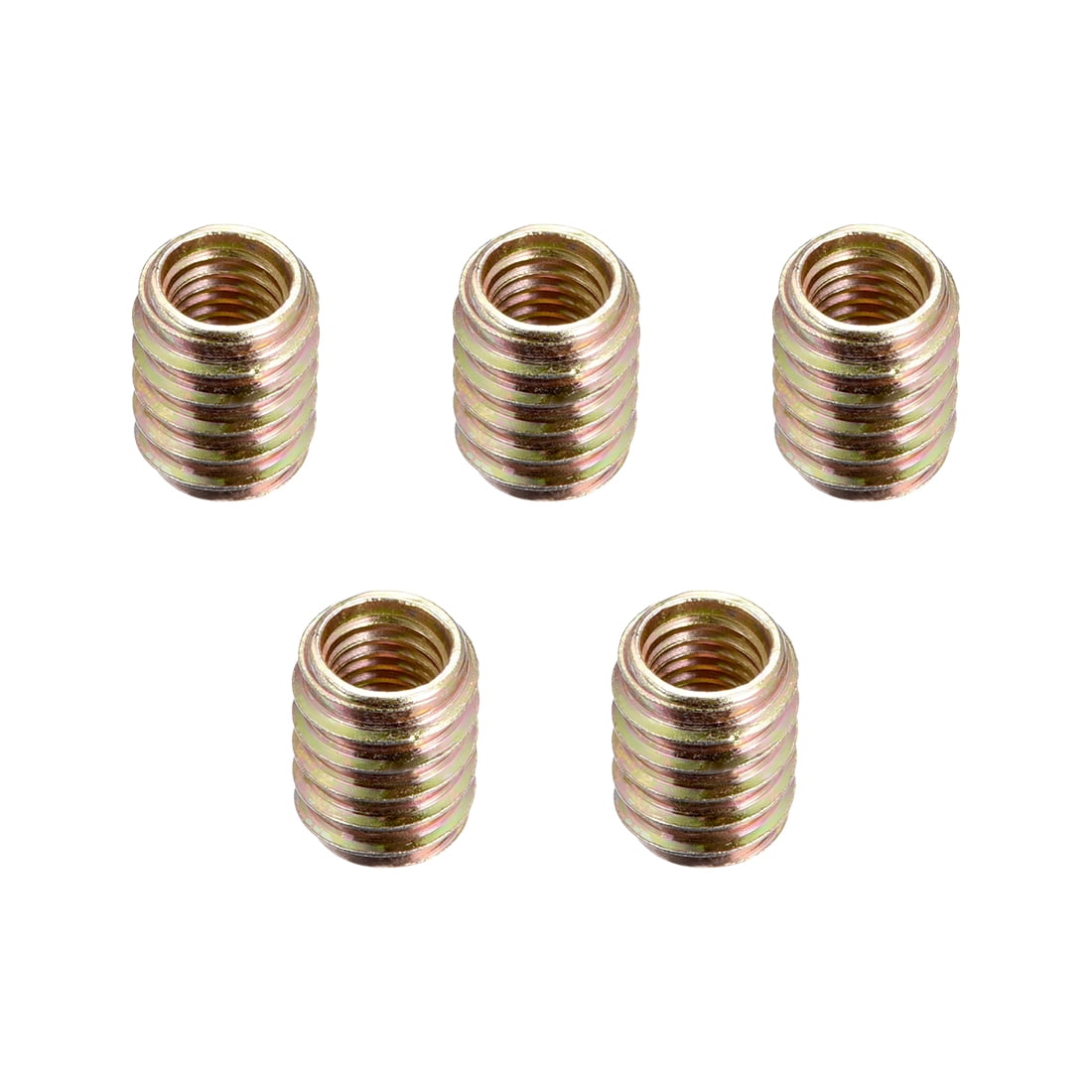 Furniture Threaded Insert Nut Carbon Steel M10 Thread 20mm Length 5pcs