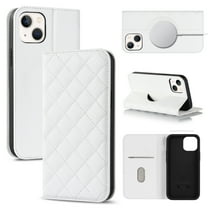 Feishell Wallet Case Designed for iPhone 13 mini (5.4 inch),Compatible with MagSafe Charger,Stylish PU Leather Magnetic Closure Folio RFID Blocking Protection Card Slots Flip Kickstand Phone Cas,White