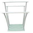 thumbnail image 5 of Freestanding Towel Rack Three Bars Tempered White Glass Base, 5 of 8