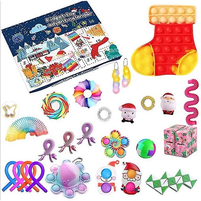 Christmas Advent Calendar Gift Fidget Toys Stress Relief Fidget Toy Blind Box Kids