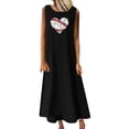 thumbnail image 1 of RKSTN Robes pour Femmes 2023 Mode Été Décontracté Col Rond Sans Manches Jupes Maxi Poches Vacances Couleur Unie Plage Longue Robe avec Imprimé Graphique, 1 of 4