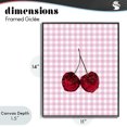 thumbnail image 4 of Stupell Industries Glam Glitter Cherry on Pink Gingham Black Framed Giclee Art, 11 x 14, by LISH Creative, 4 of 8