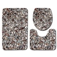 thumbnail image 1 of Juego de alfombras de baño con estampado de piedra 3D, alfombrillas de baño antideslizantes, alfombrillas decorativas para asiento de inodoro, alfombra 3 piezas Eigraketly JJ25267-09, 1 of 5
