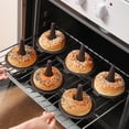 thumbnail image 2 of Moldes de silicona, molde para donas para hornear, juego de moldes para donas, 6 moldes de repostería para moldes para pasteles (6 piezas, café), 2 of 5
