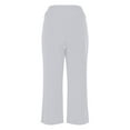 thumbnail image 6 of QATAINLAV Capris for Women Crossover High Waisted Wide Leg Yoga Pants Casual Stretch Summer Cropped Sweatpants with Pockets Gray L, 6 of 7