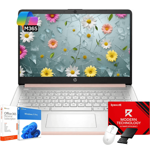 HP 14 Laptop Student Business Computer - 1-Year Microsoft Office 365 • 14 inch LED • 16GB RAM • 128GB UFS 256GB Micro SD • Intel N150 Processor • Copilot AI • 12 Hr Battery • Windows 11 Pro
