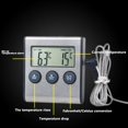 thumbnail image 4 of Digital Oven Thermometer Instant Read Meat Food Cooking Kitchen Thermometer with Timer 304 Stainless Steel Probe for Oven BBQ Grill Candy Milk Coffee, 4 of 7