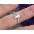 thumbnail image 3 of Antique Style Oval cut 1.75 ct Moissanite Diamond Engagement Ring with 18k Gold Plating, 3 of 3