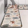thumbnail image 2 of Kitchen Rugs Sets Of 2,Beige Christmas Forest Animal Pattern Anti Fatigue Kitchen Mat Rugs Non Slip Washable,Decorative Kitchen Floor Mats for Kitchen,Sink,Laundry,17"x47"+17"x47", 2 of 5