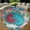 Capricorn Zodiac Lightcatcher, variant on Circle Area Rug, Flamingo1 Washable Non-Slip Floor Carpet, Soft Rug for Living Room Bedroom Decor 24 Inch
