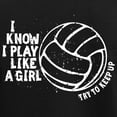 thumbnail image 3 of CafePress - Play Volleyball Like A Girl Women's Dark Pajamas - Women's Short Sleeve Print T-Shirt and Pants Dark Cotton Pajama Set, 3 of 7
