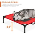 thumbnail image 4 of Best Choice Products 36in Outdoor Raised Mesh Cot Cooling Dog Pet Bed w/ Removable Canopy, Travel Bag - Red, 4 of 8