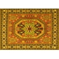 thumbnail image 1 of Ahgly Company Machine Washable Indoor Rectangle Persian Yellow Traditional Area Rugs, 7' x 9', 1 of 4