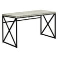 thumbnail image 2 of Contemporary Computer Table, Grey Laminate Top And Black Metal Legs For Office Home Desk, Base Functional Use, 2 of 2