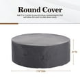 thumbnail image 3 of WJ-X3 Waterproof Patio Outdoor Round Furniture Set Cover, Anti Fade & Rip Stop, 110''Dia x 31''H, 3 of 8