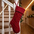 thumbnail image 4 of Unique Bargains Durable Luxurious Cable-Knit Christmas Stocking Red 18", 4 of 5
