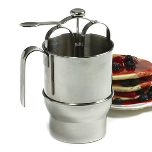 Norpro 18/10 Stainless Steel Jumbo 4 Cup Pancake Waffle Batter Pitcher