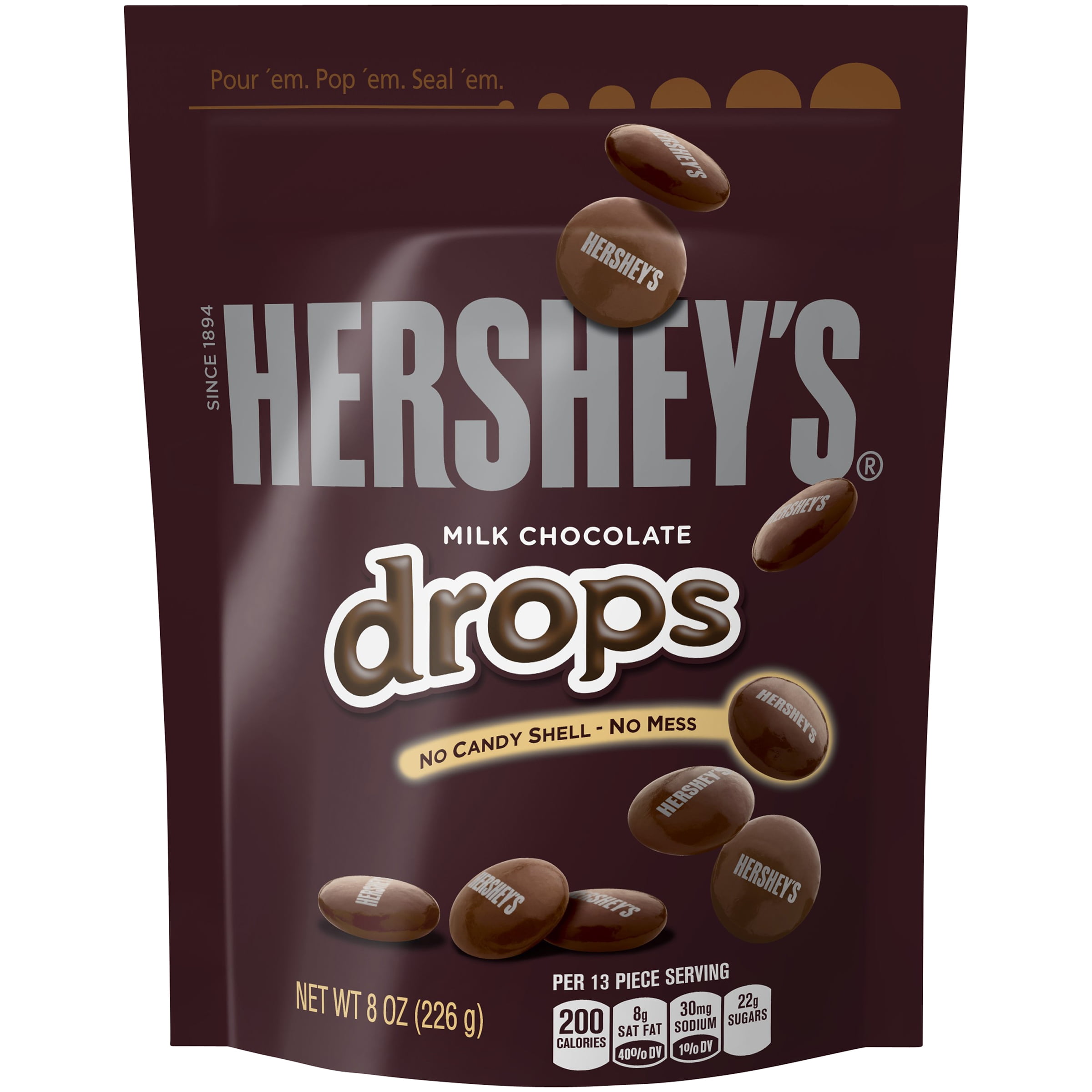 HERSHEY'S Milk Chocolate Drops, 8 oz by The Hershey Company