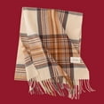 thumbnail image 2 of Vibrex Fall and Winter Christmas Checkered Scarf for Women's Warmth with Tassel Women's Christmas Scarf Unisex Classic Tartan Plaid Winter Scarf Soft Breathable Winter Accessories for Women, 2 of 3
