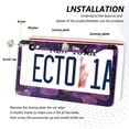 thumbnail image 3 of Aluminum License Plate Frame 2 Pack Car Exterior Accessory Car Tag Holder for Front Rear Plates Cars Decor Glowing Purple Butterfly, 3 of 7
