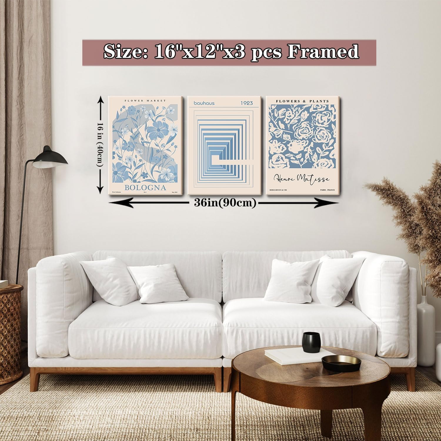 Sps ssion Henri Matisse 12"x16" Framed Canvas Art Prints (Set of 3)