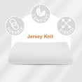 thumbnail image 4 of IDEAhome Jersey Knit Fitted Cot Sheet , 75" x 33" with 8" Pocket, Camp Bunk Sheet, White (1 Pack), 4 of 7
