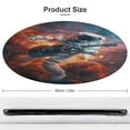 thumbnail image 2 of Astronauts Play Guitar in Space Soft Bedroom Round Area Rug, Washable Cute Nursery Circle Throw Mat, Non-Slip Contemporary Small Low Pile Floor Carpet for Dorm Bedside, 2 of 7