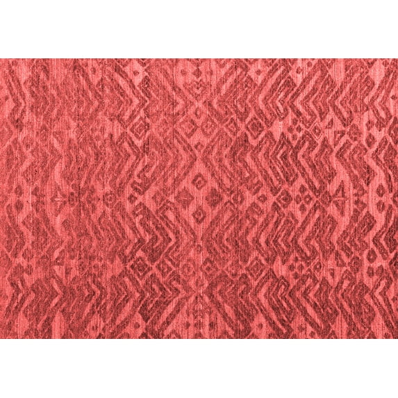 Ahgly Company Indoor Rectangle Abstract Red Modern Area Rugs, 2' x 4'