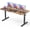 Brown, variant on 32" Small Electric Rolling Standing Desk Adjustable Height, Mobile Sit Stand up Desk with Lockable Casters for Home Office & Computer Workstation, Splice Board, 2 Hooks, White Frame/White Top