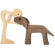 thumbnail image 1 of Adorno de talla de madera para cachorros familiares, madera maciza Natural, perro mascota Fa, 1 of 5