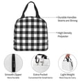 thumbnail image 4 of Easygdp Black White Plaid Bolsa Térmica Premium - Tela Oxford Impermeable, Gran Capacidad, Bolsillo Frontal, Unisex para Trabajo, Escuela, Actividades al Aire Libre y Picnics, 4 of 7