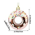 thumbnail image 3 of CuiLiyq Christmas Tree Ornaments, Artificial Donut Pendants, Christmas Decorations Outdoor Indoor Wall and Xmas Tree Ornaments for Xmas Party Supplies Favors (Rose Gold), 3 of 7