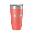 thumbnail image 1 of Cedar Bluff Reservoir Tumbler Lake Map Travel Mug Insulated Laser Engraved Coffee Cup Kansas 20 oz Coral, 1 of 1