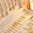 thumbnail image 5 of Topsome 3-Layer Jewelry Box for Women Girls, Jewelry Organizer and Storage Case with Lock and Drawers, Large Capacity Jewelry Holder for Earrings, Rings, Necklaces, Bracelets, Gift for Women, 5 of 9