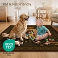 thumbnail image 4 of ODIKA 5'x7' Ultra-Soft Area Rug, Autumnal Owl and Foliage Design Nature Motif with Floral Accents Washable, Bare feet friendly, Silk-Touch for Bedroom Home office, 4 of 7