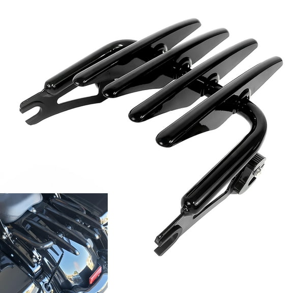 Fjpacemt Detachable Stealth Luggage Rack for 09-24 Motorcycle Harley Touring Road King Street Glide